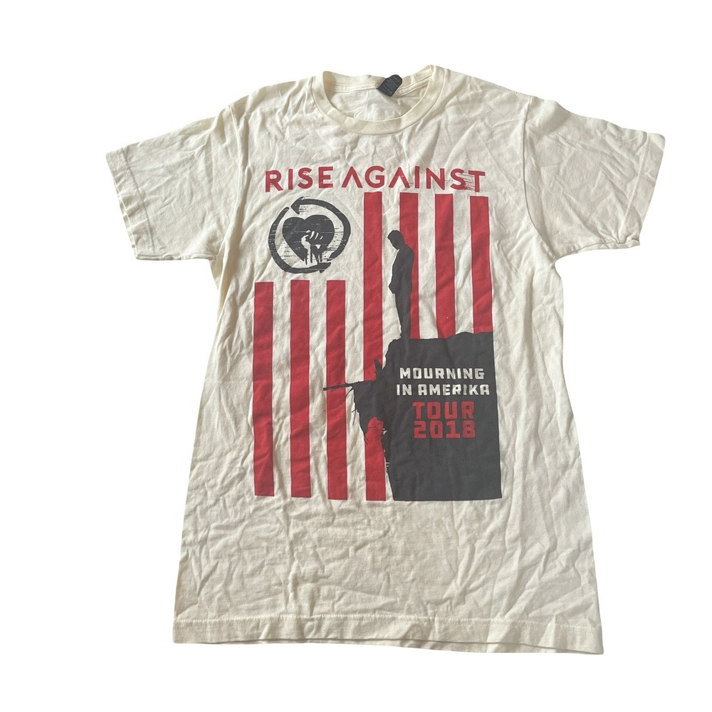Rise Against Size S Mourning‎ in Amerika 2018 Tour Shirt Band AFI Anti-Flag